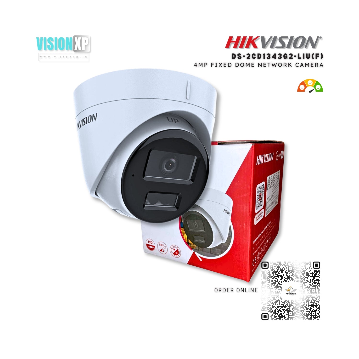 Hikvision DS-2CD1343G2-LIU(F) 4MP Fixed Dome Network Camera Hikvision DS-2CD1343G2-LIU(F) 4MP Fixed Dome Network Camera